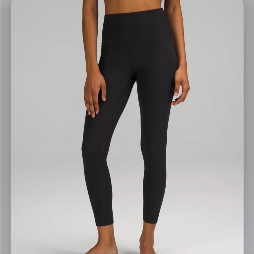 SOLD Lululemon Black Ribbed High-Waisted Align Leggings